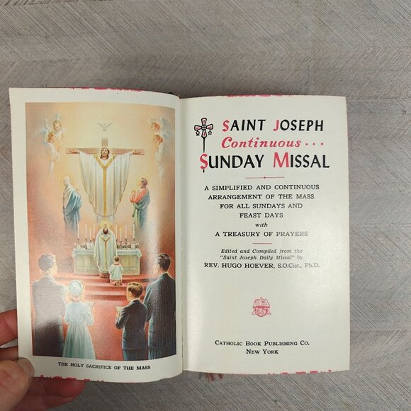 Vintage Saint Joseph Continuous Sunday Missal 1957 Treasury Of Prayers - Picture 2 of 8